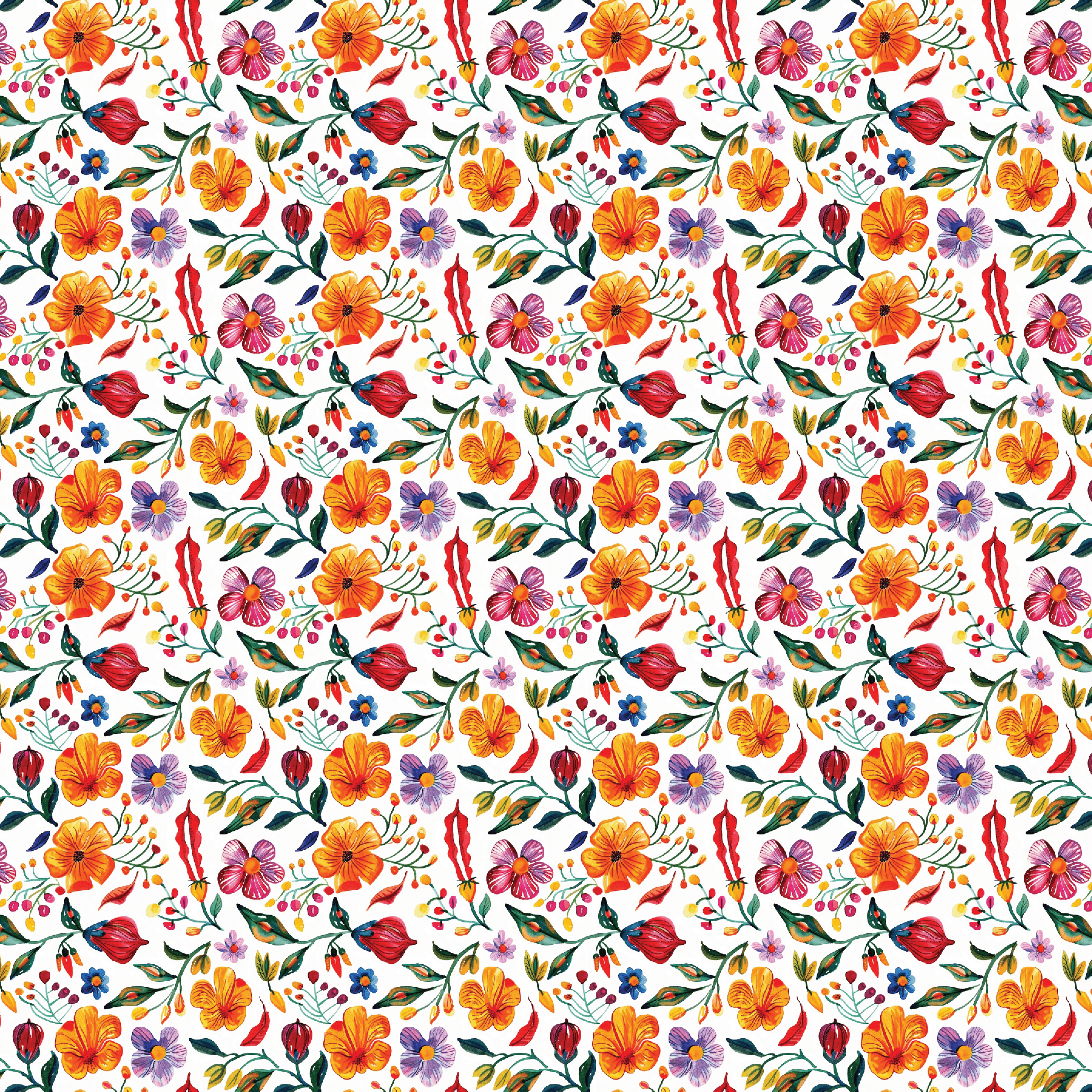 Spicy Floral Pattern Acrylic Sheets - CMB Pattern Acrylic